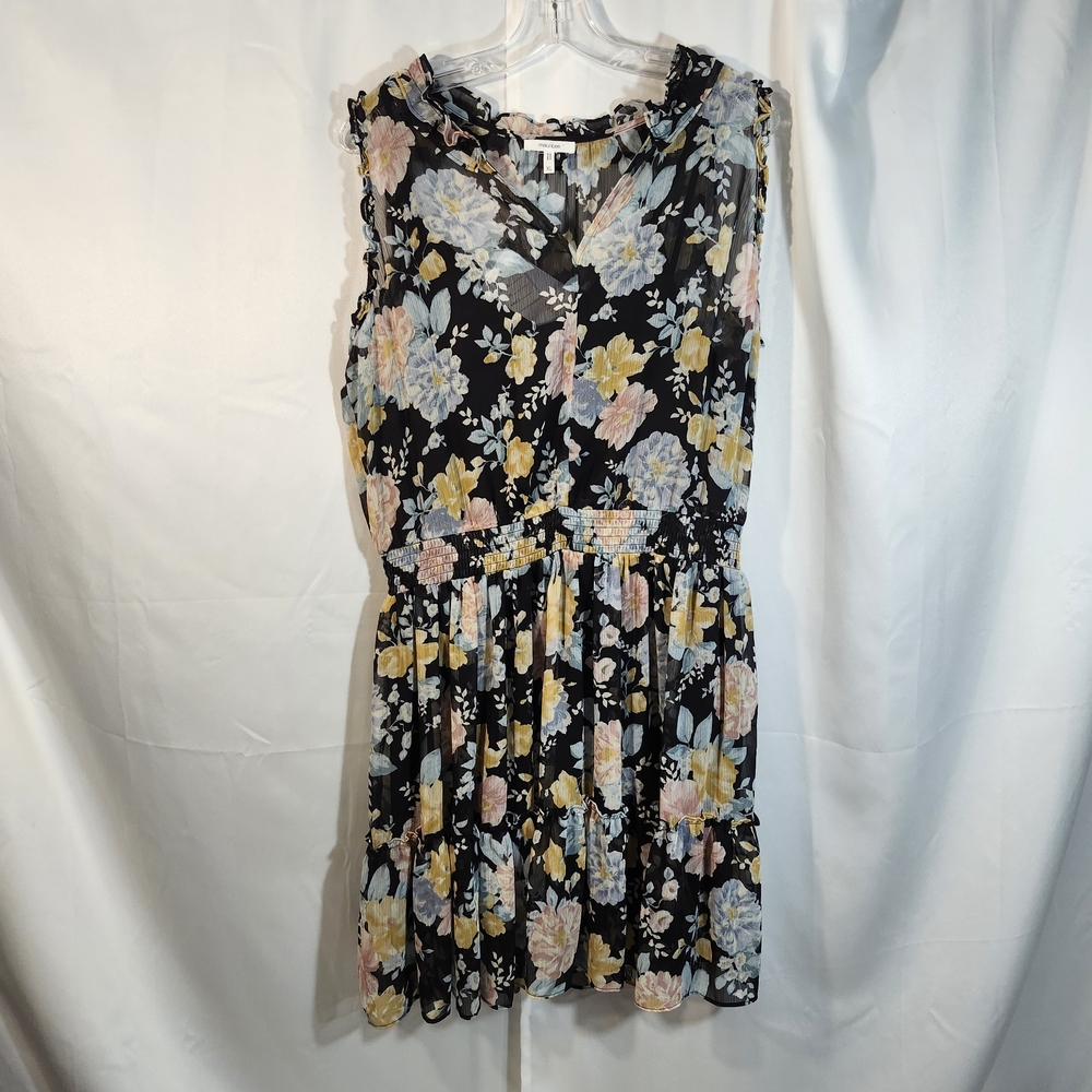 Maurices Black Floral Mini Dress